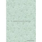 Embossed Pebble Heart Pastel Green Pearlescent A4 2-sided handmade, recycled paper | PaperSource