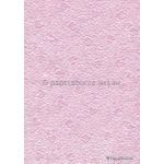 Embossed Pebble Heart Pastel Pink Pearlescent A4 2-sided handmade, recycled paper | PaperSource