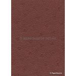 Handmade Embossed Paper - Pebble Heart Red Brown Terracotta Matte A4 Sheets