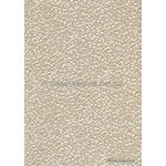 Embossed Pebble Champagne Brown Pearlescent A4 2 sided colour, handmade recycled paper