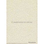 Embossed Pebble Opal Cream Pearlescent, A4 handmade recycled paper