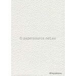 Embossed Pebble White Sheen Matte Cotton A4 handmade recycled paper