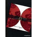 LoveWrap custom cut using Peony Deep Red flocked paper | PaperSource