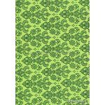 Flat Foil Small Crest | Green Foil on Lime Green Matte Cotton handmade recycled A4 paper | PaperSource