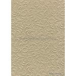 Embossed Sunflower Light Beige Matte A4 handmade recycled paper