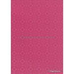 Suede Venetian Tile | Pink Flocking on Bright Pink Cotton, handmade, recycled A4 paper | PaperSource