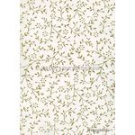 Flat Foil Wandering Vine White with Gold foil, handmade recycled paper | PaperSource