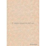 Embossed | Wave Apricot Pearlescent 2 sided colour, A4 handmade, recycled paper | PaperSource