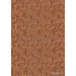 Embossed | Wave Copper Pearlescent Metallic 2 sided colour, A4 handmade, recycled paper | PaperSource