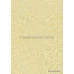 Embossed | Wave Lemon Yellow Pearlescent 2 sided colour, A4 handmade, recycled paper | PaperSource