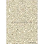 Embossed Wave Opal Cream Pearlescent A4 handmade, recycled paper