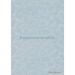 Embossed | Wave Pastel Blue Pearlescent A4 handmade, recycled paper | PaperSource