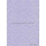 Embossed | Wave Pastel Lilac Pearlescent A4 handmade, recycled paper | PaperSource