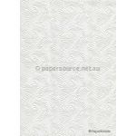 Embossed | Wave White Matte A4 handmade, recycled paper | PaperSource