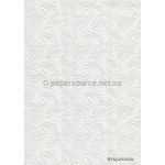 Embossed Wave White Matte A4 handmade, recycled paper | PaperSource