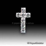 Diamante Cross T-022 with single row of crystal clear diamantes and flat on back. Perfect for Baptisms, Communions and other religious events.