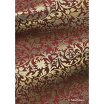 Foil Gold on Maroon Brocade