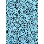 Flat Foil Crest | Black Foil on Pastel Blue Matte Cotton handmade recycled A4 paper | PaperSource