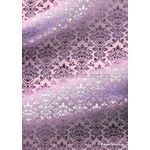 Flat Foil | Insignia Baby Pink Cotton with Pink foiled design, handmade recycled A4 paper - curled | PaperSource