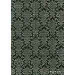 Flat Foil | Insignia Black Cotton with Silver foiled design, handmade recycled A4 paper | PaperSource