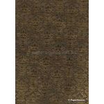 Flat Foil | Insignia Bronze Metallic Pearlescent Cotton with Gold foiled design, handmade recycled A4 paper | PaperSource