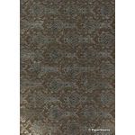 Flat Foil Insignia Bronze Metallic with Silver foiled design, handmade recycled paper | PaperSource