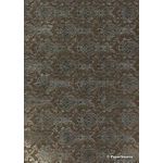 Flat Foil | Insignia Bronze Metallic Pearlescent Cotton with Silver foiled design, handmade recycled A4 paper | PaperSource