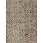 Flat Foil | Insignia Mink Beige Metallic Pearlescent with Silver foiled design, handmade, recycled cotton A4 paper | PaperSource