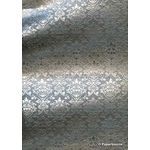 Flat Foil | Insignia Walnut Brown Metallic Pearlescent Cotton with Silver foiled design, handmade, recycled A4 paper - curled | PaperSource