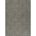 Flat Foil | Insignia Walnut Brown Metallic Pearlescent Cotton with Silver foiled design, handmade, recycled A4 paper | PaperSource