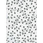 Flat Foil Ivy White Cotton with Silver foil, handmade recycled paper | PaperSource