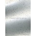 Mica Black Mica Flakes on a Smooth White Matte A4 handmade recycled paper | PaperSource