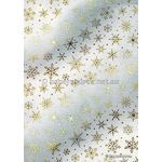 Flat Foil Snowflake | White Chiffon with Gold foiled Winter or Christmas pattern, A4 - curled | PaperSource