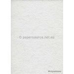 Chiffon Embossed | Bloom White with Sparkle A4 fabric paper | PaperSource