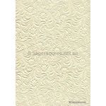 Embossed Sunflower Ivory Cream Matte A4 handmade recycled paper