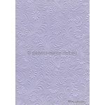 Embossed Sunflower Pastel Lilac Purple Matte A4 handmade recycled paper