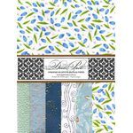 DecoPack 128 Blue and Green themed - An assortment of handmade recycled papers popular with Cardmakers