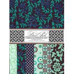 DecoPack 127 Aqua themed - An assortment of handmade recycled papers popular with Cardmakers