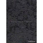 Embossed Foil Black Foil on Black Matte Cotton A4 handmade recycled paper