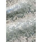 Embossed Foil Silver Foil on White Matte Cotton A4 handmade recycled paper - curled