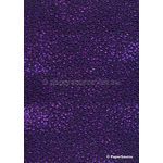 Embossed Foil Pebble Purple Foil on Black Matte Cotton A4 handmade recycled paper