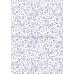 Patterned | Butterflies Designer paper Purple print on Stardream Crystal Pearlescent White, 120gsm paper | PaperSource