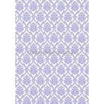 Patterned | Damask Designer paper Purple print on Stardream Crystal Pearlescent White, 120gsm paper | PaperSource