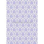 Patterned | Damask Designer paper Purple print on Stardream Crystal Pearlescent White, 120gsm paper | PaperSource