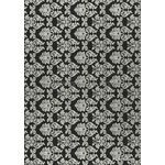 Patterned | Enchantment Designer paper Silver print on Black Matte, 120gsm | PaperSource