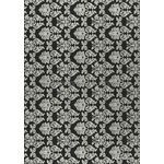 Patterned | Enchantment Designer paper Silver print on Black Matte, 120gsm | PaperSource