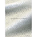 Patterned | Enchantment Designer paper White print on Quartz Pearlescent, 120gsm paper | PaperSource