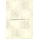 Patterned | Polka Dots Designer paper Buttercup Yellow print on Stardream Crystal Pearlescent, 120gsm paper | PaperSource