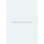 Patterned | Polka Dots Designer paper Baby Blue print on Stardream Crystal Pearlescent, 120gsm paper | PaperSource