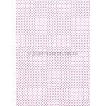 Patterned | Polka Dots Designer paper Baby Pink print on Stardream Crystal Pearlescent, 120gsm paper | PaperSource